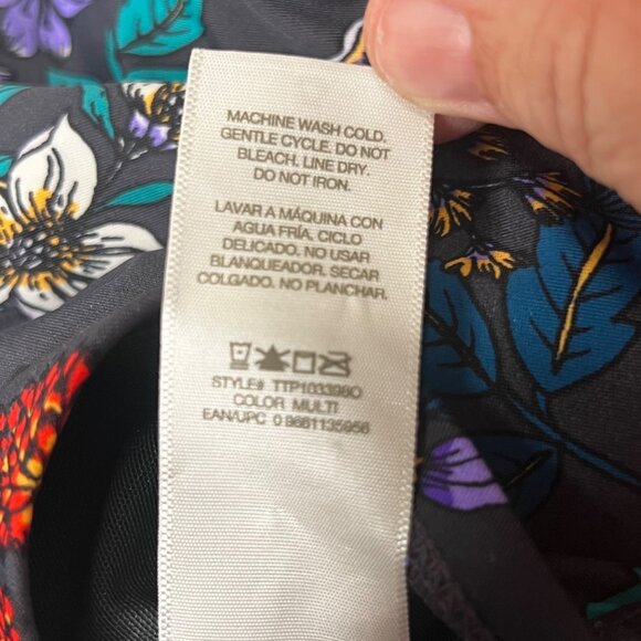 Time And Tru Womens 22W(20-22) Plus Sz Floral Halter 1-Piece Swimsuit Slimming - Picture 13 of 16